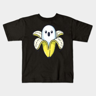 Boonana Funny Cute Banana Ghost Halloween Banana Lover Kids T-Shirt